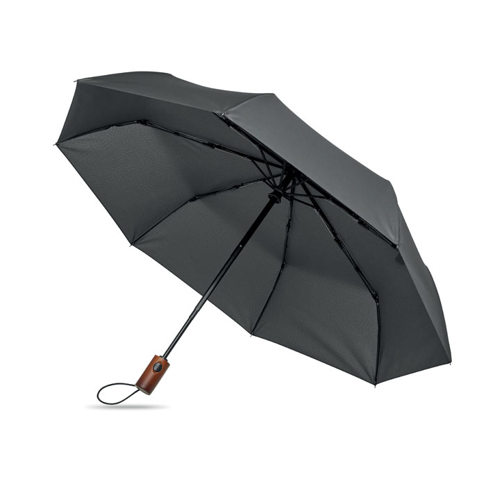 Parapluie pliable automatique personnalisable Rayna Fold gris pierre